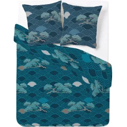 Parure 2 personnes 100% coton finition bouton 240x220cm