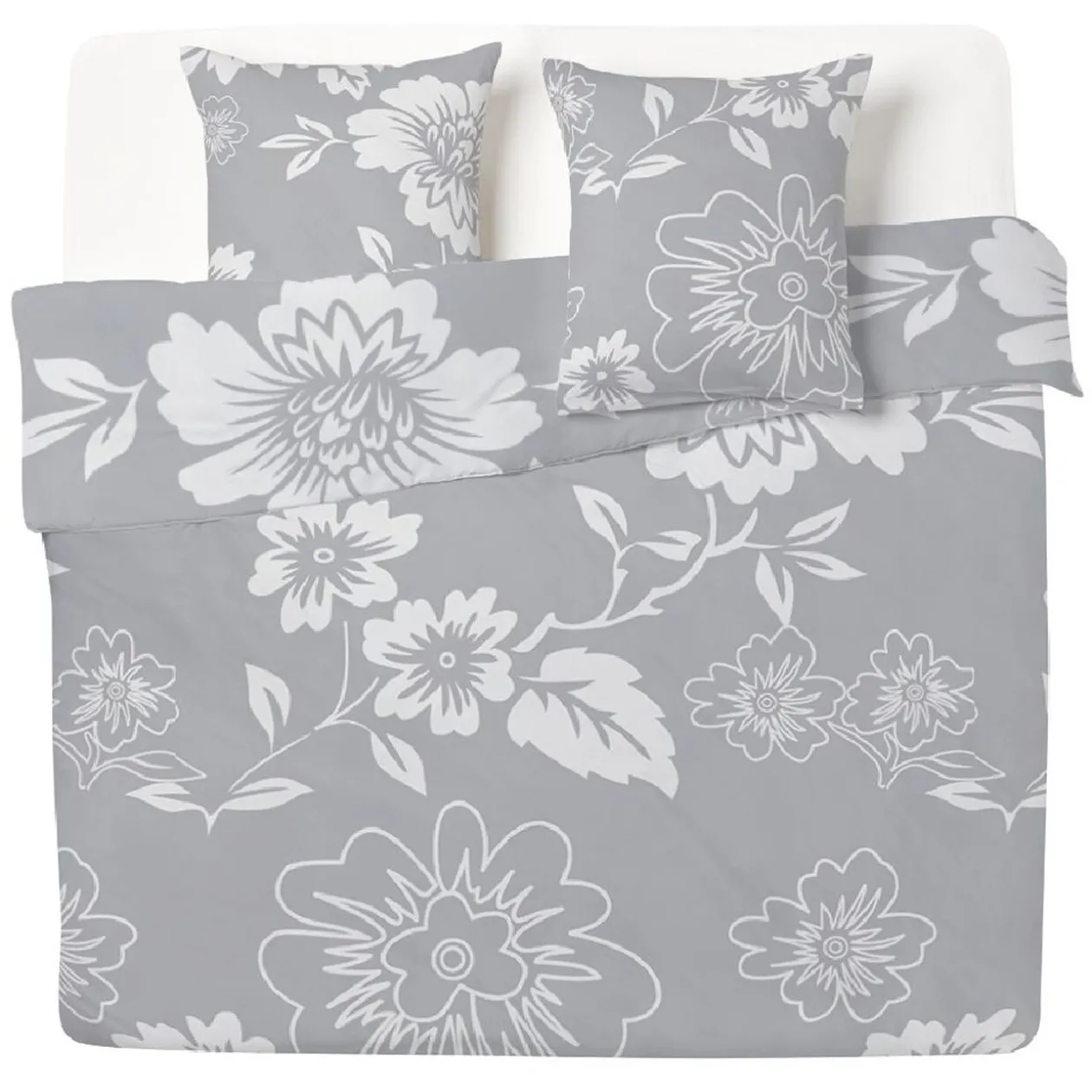 Parure 2 personnes queen size 100% coton finition bouton 260x240cm