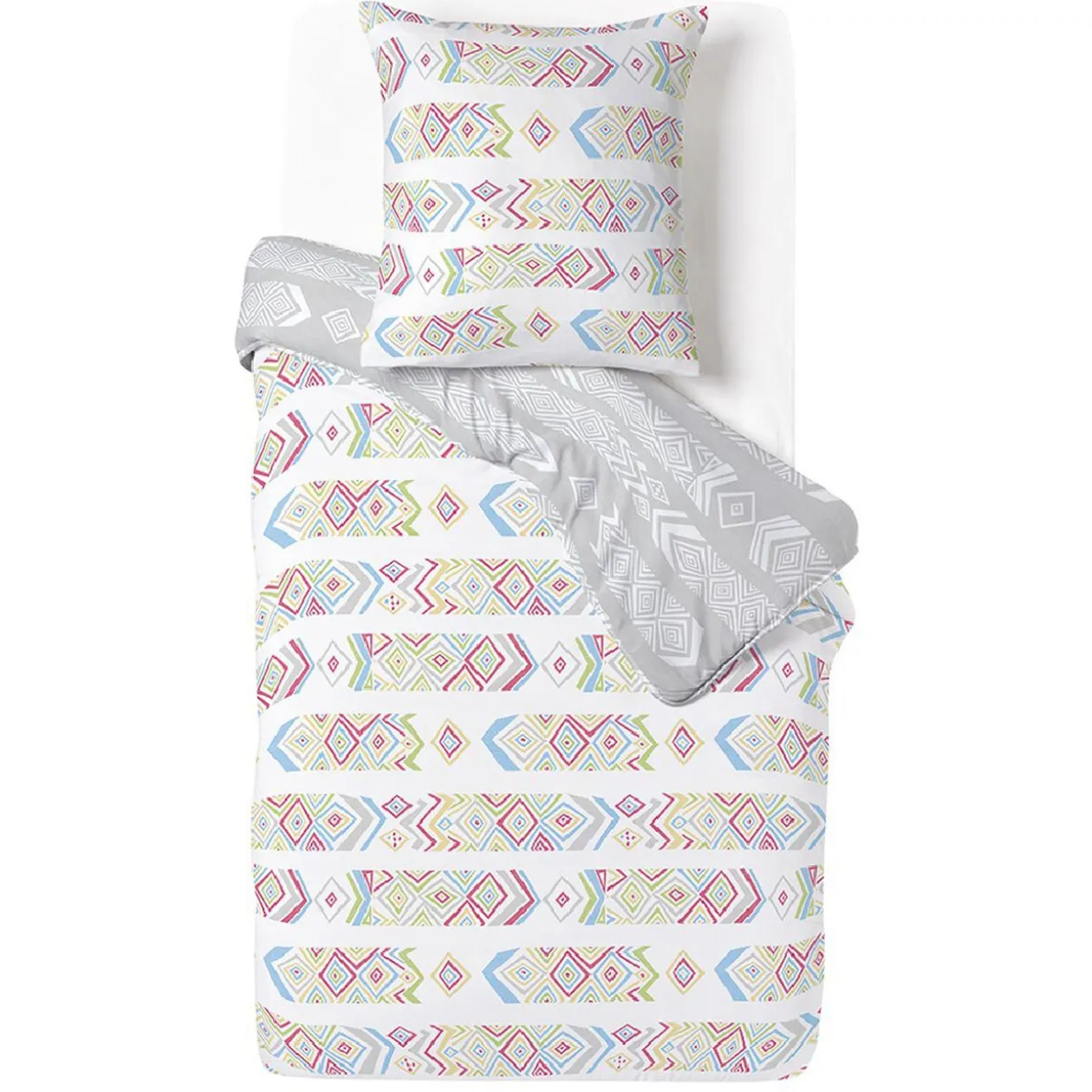 Parure de lit 1 personne avec taie d'oreiller