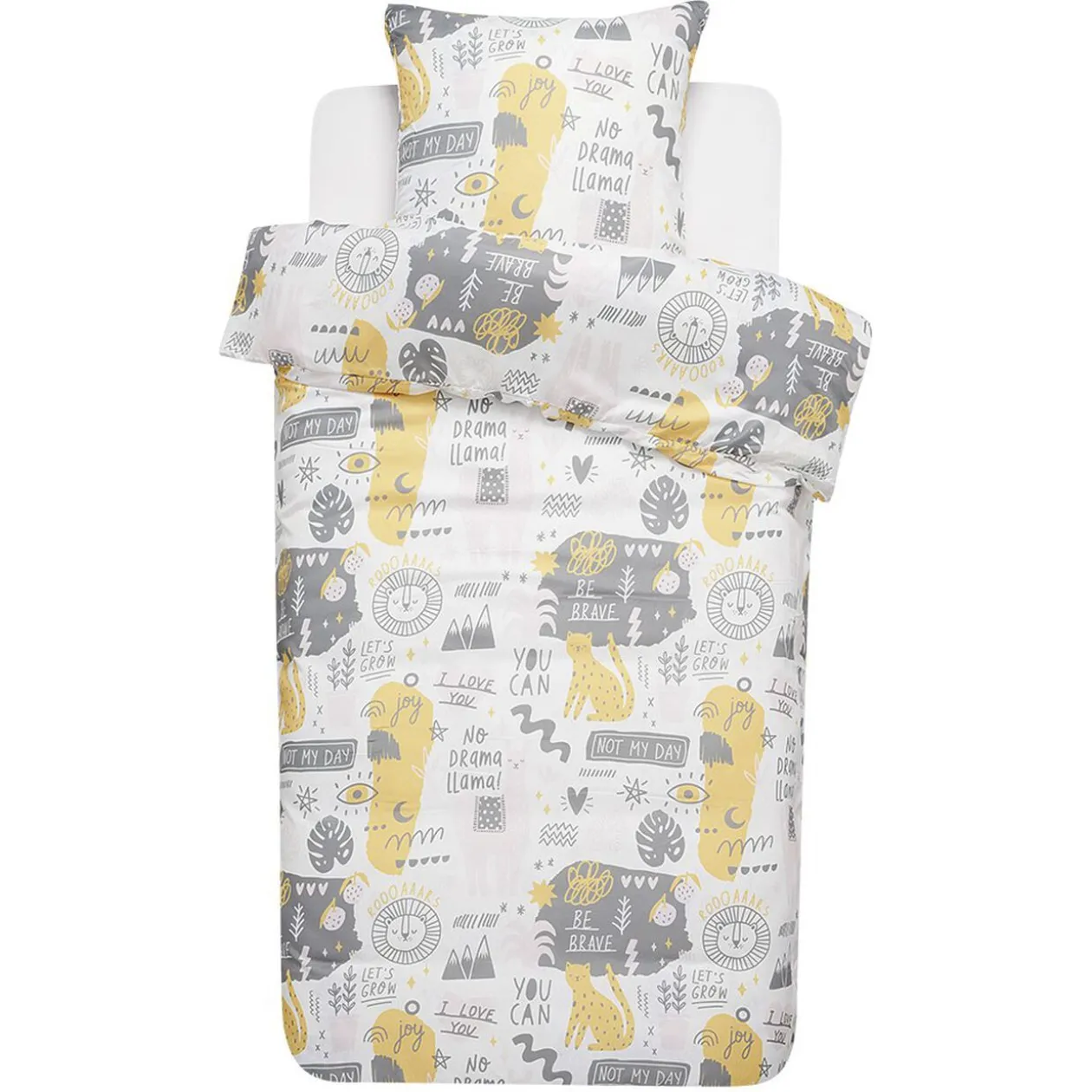 Parure de lit 1 personne avec taie d'oreiller