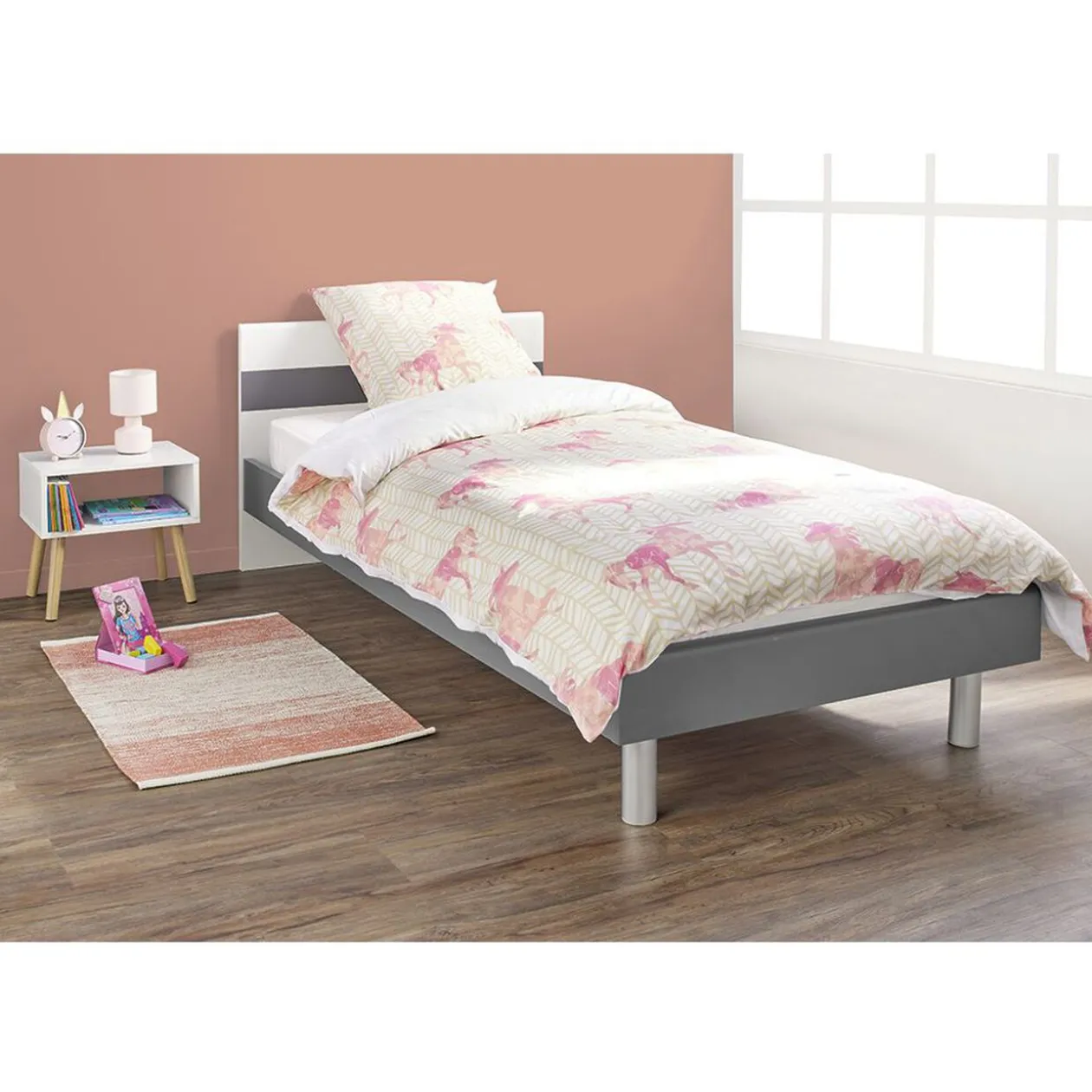 Parure de lit 1 personne imprimée 140x200 cm