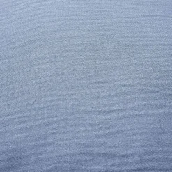 Parure de lit 1 personne 140x200cm gaze de coton bleu uni