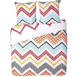 Parure de lit 2 personnes coton imprimé 220x240 cm