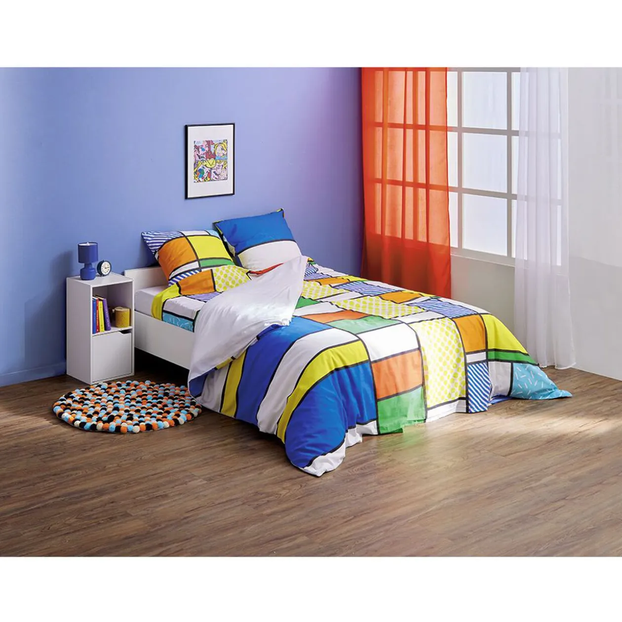 Parure de lit 2 personnes 5 pièces 220x240 cm