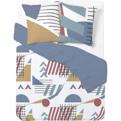 Parure de lit 2 personnes motif abstrait 220x240 cm