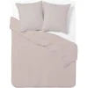 Parure de lit 2 personnes 240x220 cm ivoire ou rose poudré