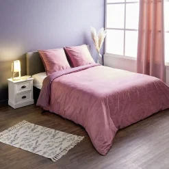 Parure de lit 2 personnes bicolore 240x220cm