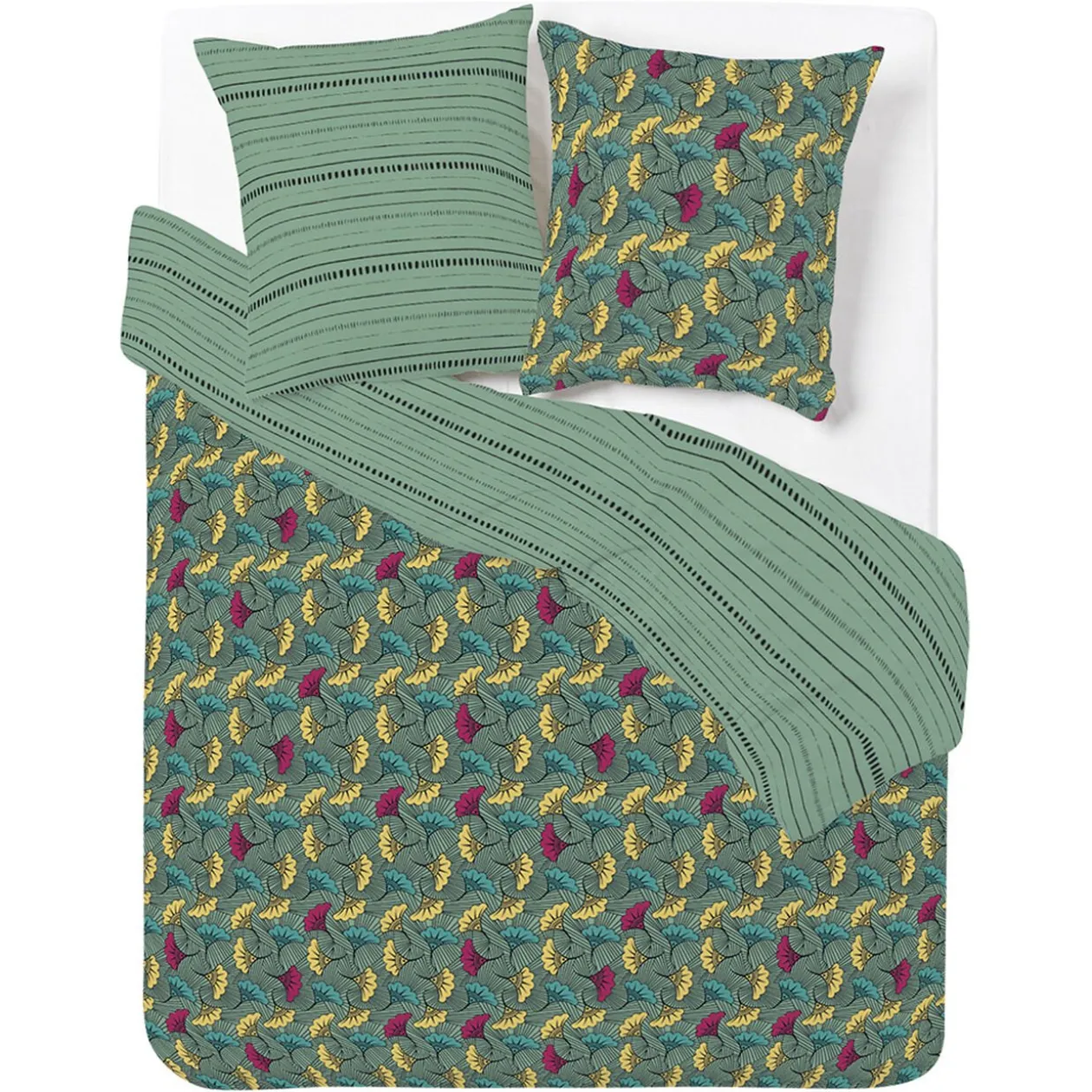 Parure de lit 2 personnes réversible polycoton 240x220cm