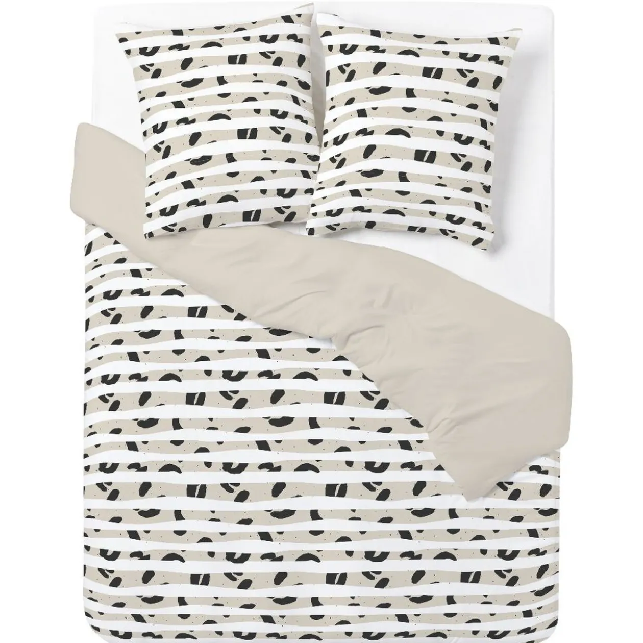 Parure de lit 2 personnes 240x220cm finition bouton