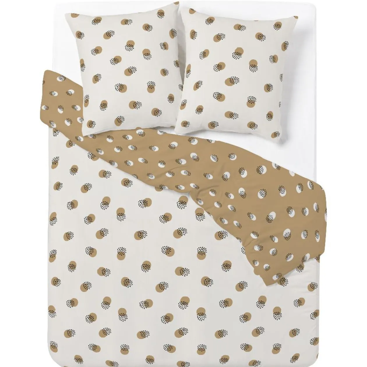 Parure de lit 2 personnes 240x220cm finition bouton