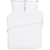 Parure de lit 2 personnes 260x240cm blanc uni