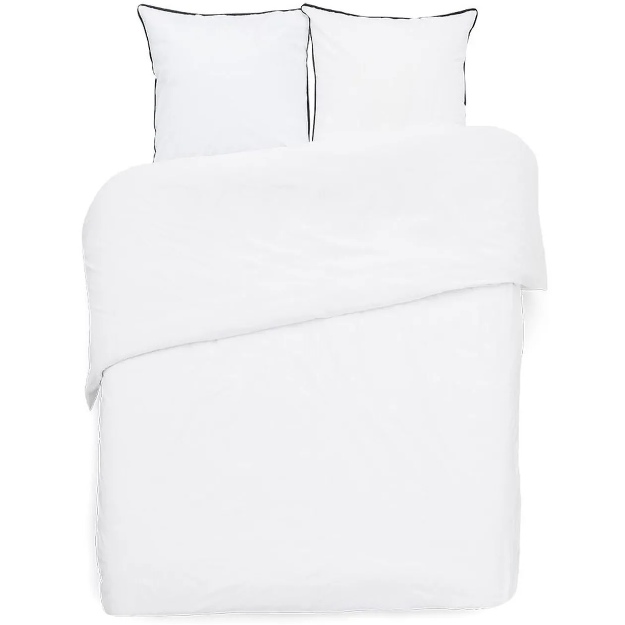 Parure de lit 2 personnes 260x240cm blanc uni