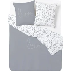 Parure de lit 3 pièces polyester 240x220cm - 63x63cm