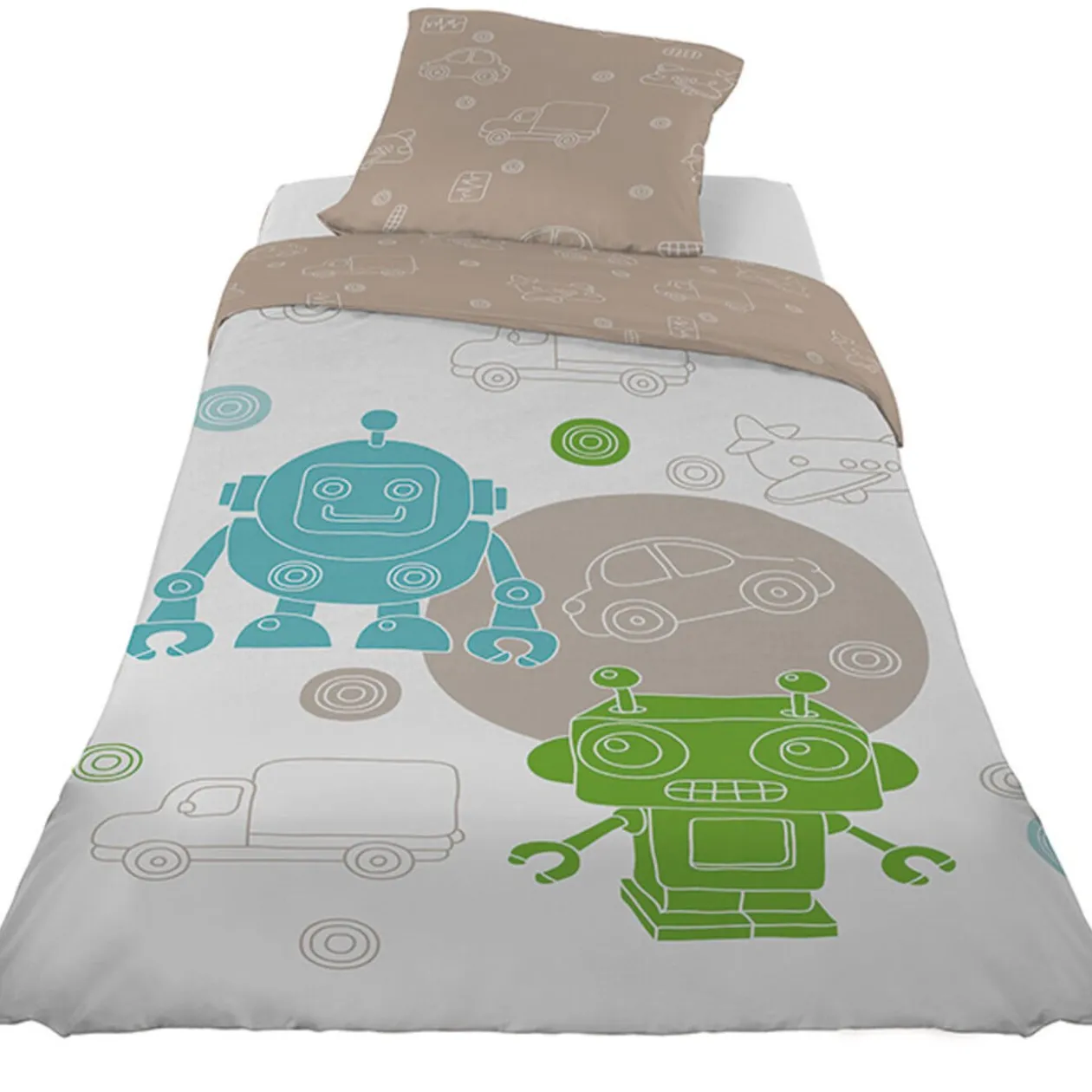 Parure de lit 1 place design robot