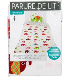 Parure de lit 1 place design éléphant