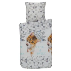 Parure de lit 1 place design chat