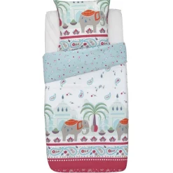 Parure de lit 1 place imprimée dehli pastel