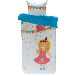 Parure de lit 1 place motif fille