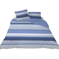 Parure de lit 2 places bleu et blanc