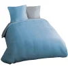 Parure de lit 2 places bleu gris