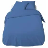 Parure de lit 2 places bleue unie