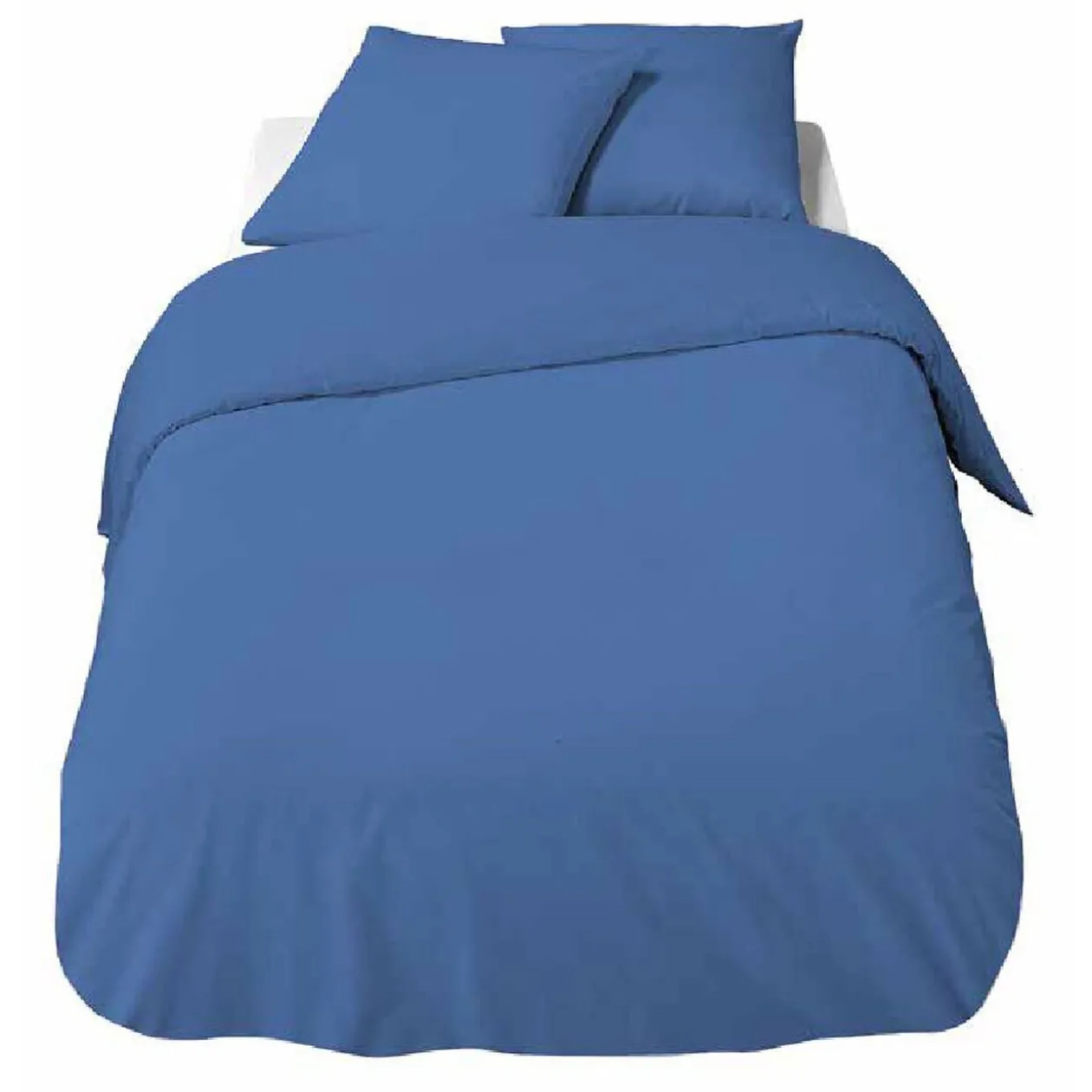 Parure de lit 2 places bleue unie