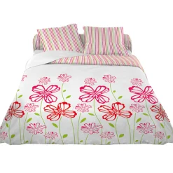 Parure de lit 2 places design fleurs