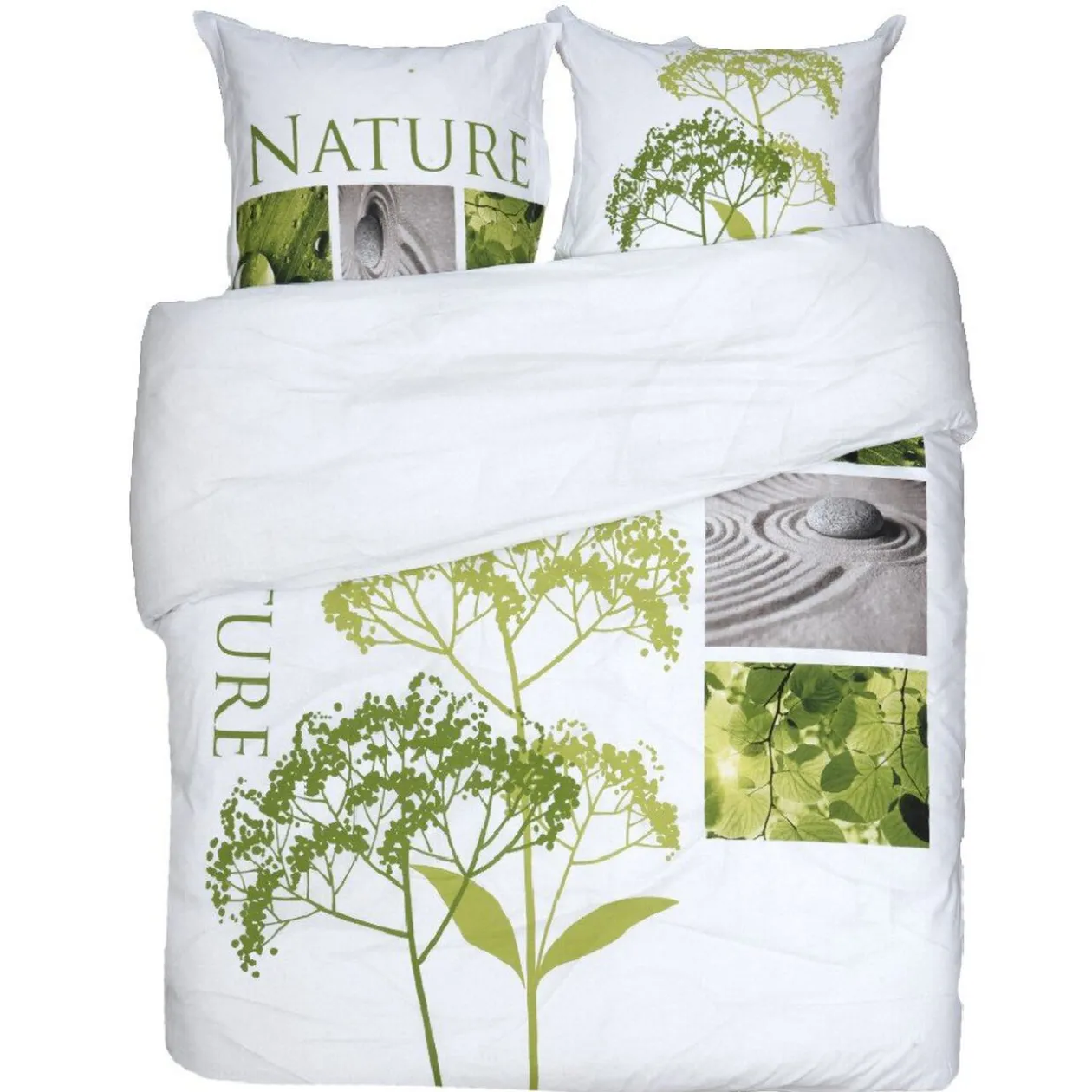 Parure de lit 2 places design nature Natéa