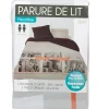 Parure de lit 2 places design New York gris noir orange