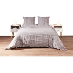 Parure de lit 2 places flanelle motif graphique