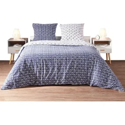 Parure de lit 2 places flanelle motif graphique