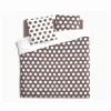 Parure de lit 2 places marron pois blancs