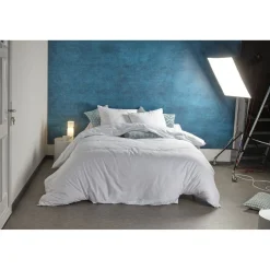 Parure de lit 2 places microfibres blanche