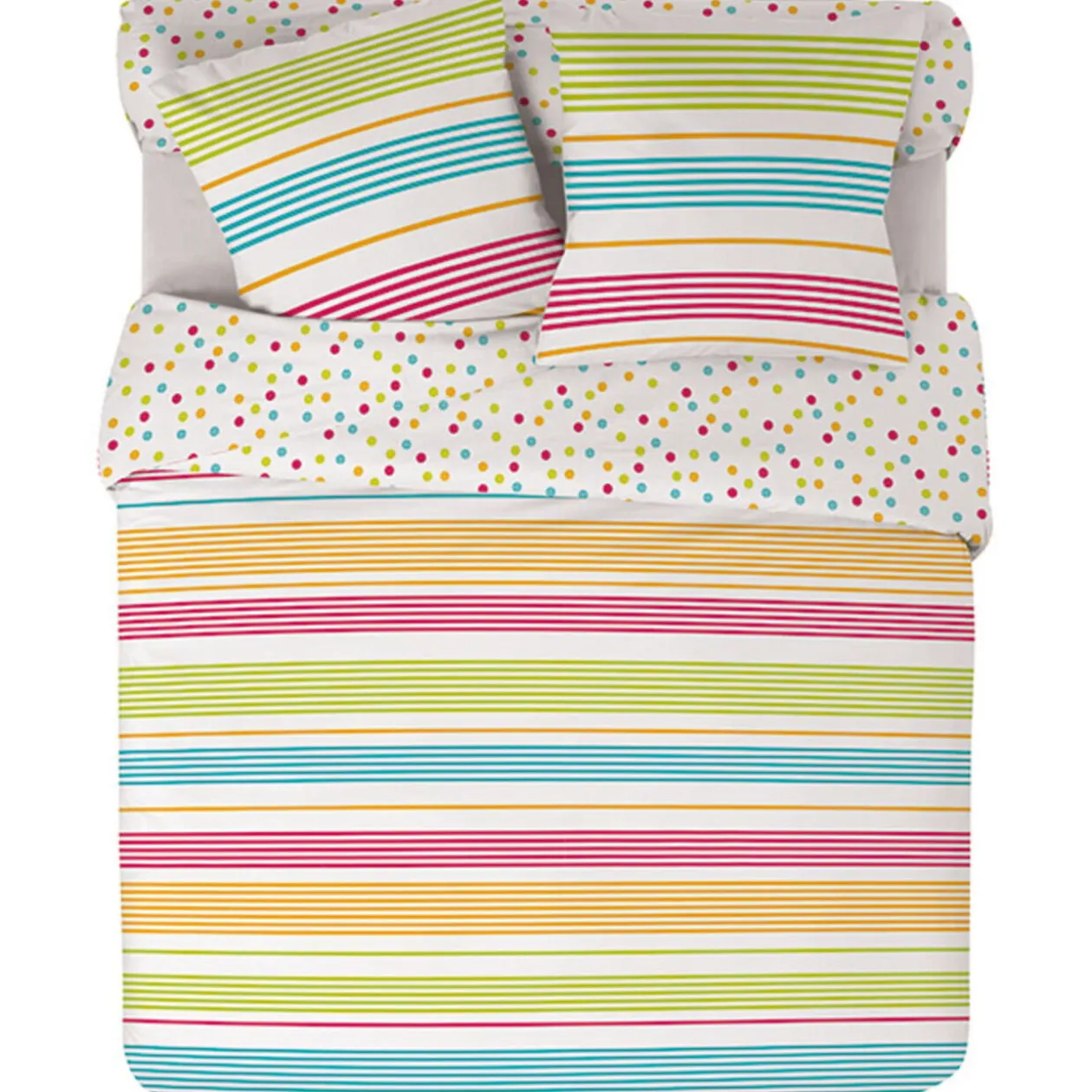 Parure de lit 2 places motifs rayures