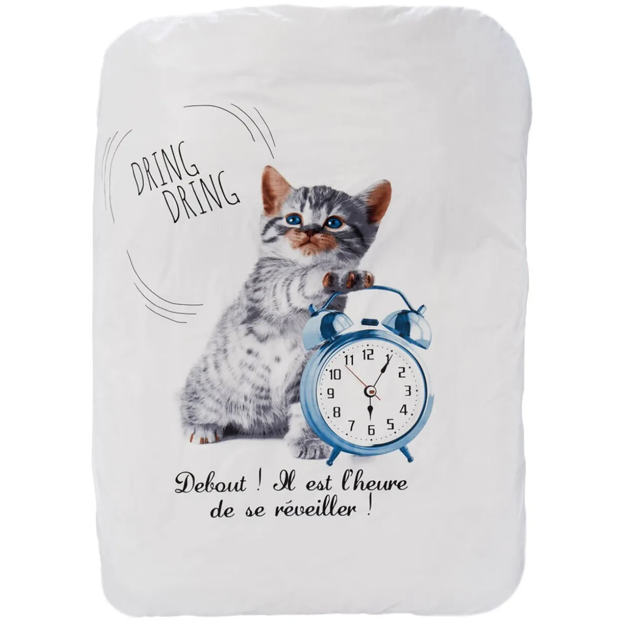 Parure de lit 2 places motif chat