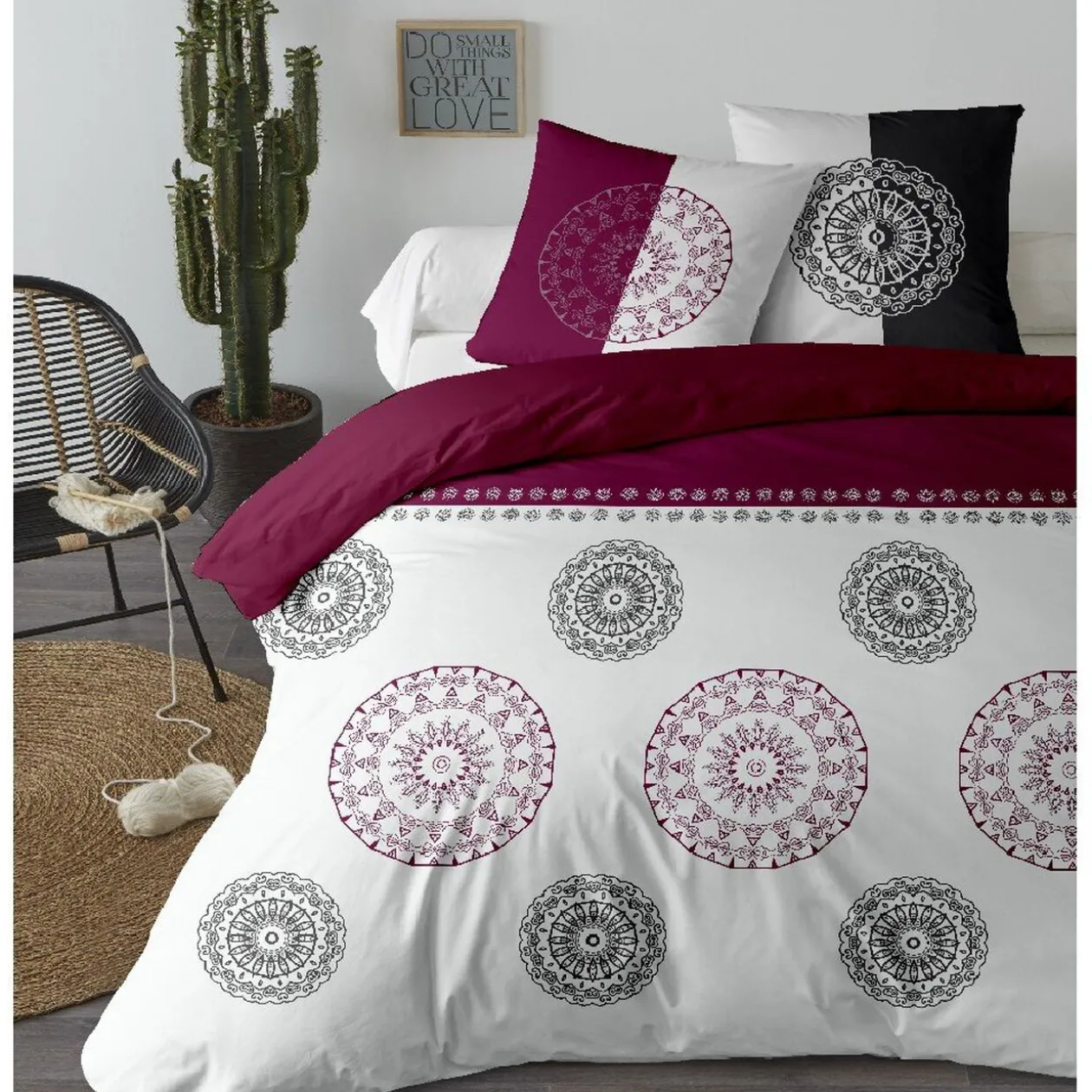 Parure de lit 2 places multicolore design bohème ethnique