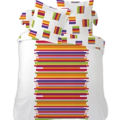 Parure de lit 2 places Rayures multicolores