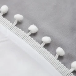 Parure de lit à pompons 3 pièces 2 personnes