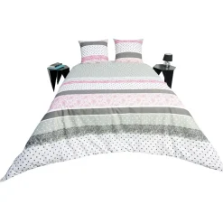 Parure de lit 2 tons 220 x 240cm en coton