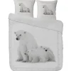 Parure de lit blanche imprimée ours blancs 220x240 cm