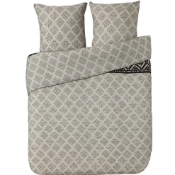 Parure de lit blanche motif graphique 220x240 cm