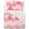 Parure de lit en coton rose motif pissenlit 240x220 cm