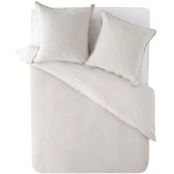 Parure de lit en gaze de coton uni 220x240 cm