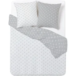 Parure de lit en polycoton motif coquillage 240x200 cm