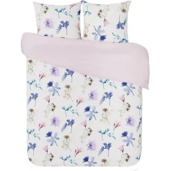 Parure de lit motif fleurs 260 x 240 cm