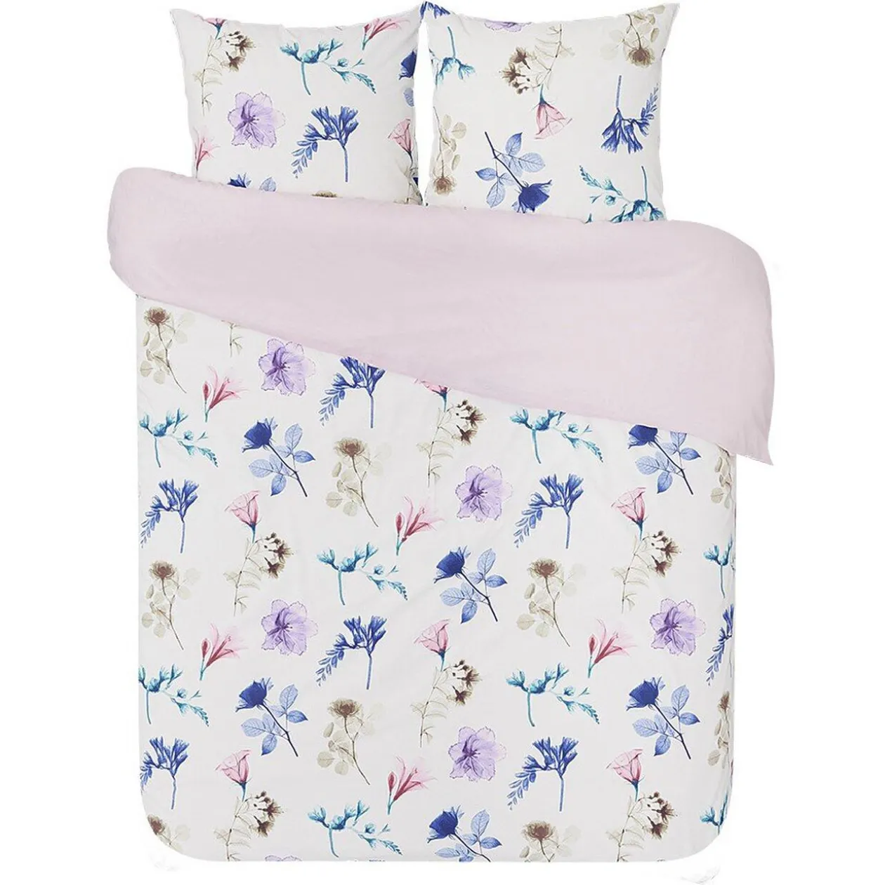 Parure de lit motif fleurs 260 x 240 cm