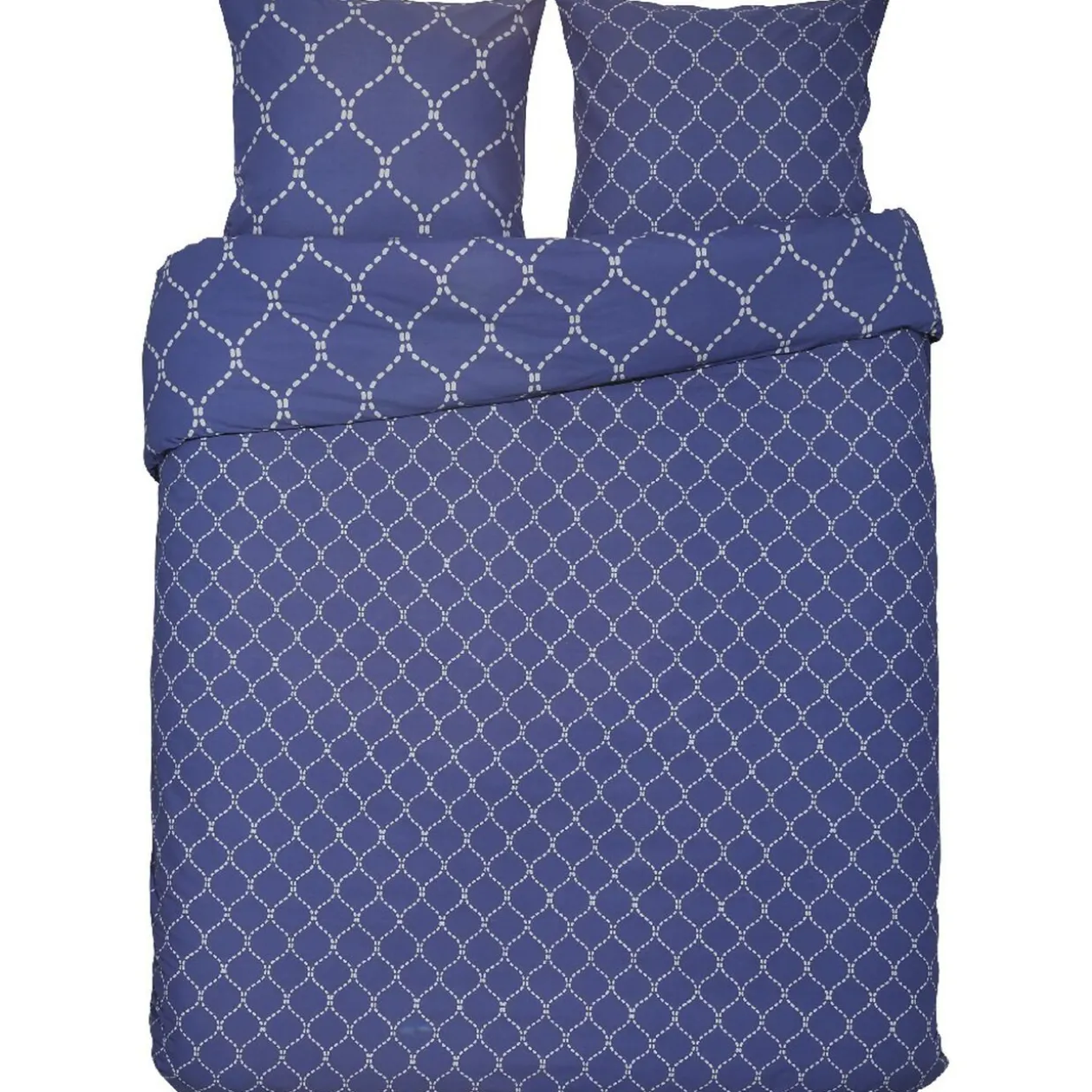 Parure de lit motif géométrique bleu 240x220 cm