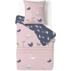 Parure de lit Pioupious L200X140 cm et 1 taie d'oreiller