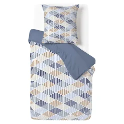 Parure de lit réversible 1 personne 100% coton 140x200cm