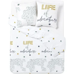 Parure de lit World L240X220 cm et 2 taies d'oreiller